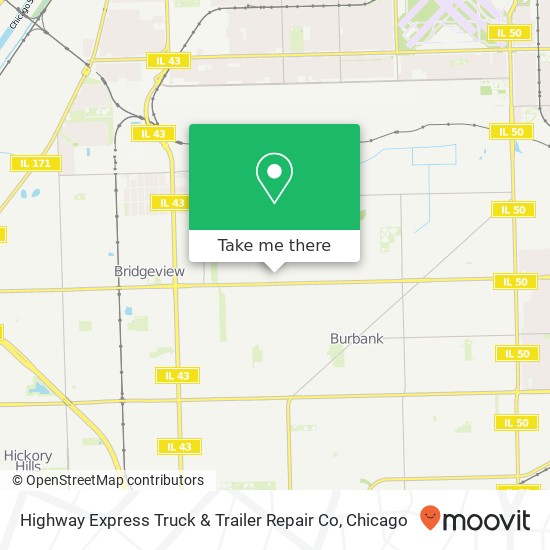 Highway Express Truck & Trailer Repair Co map