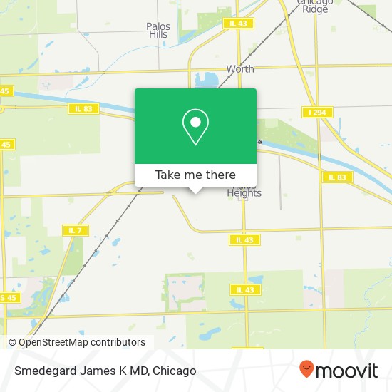 Smedegard James K MD map