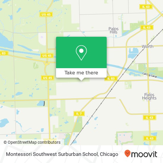 Montessori Southwest Surburban School map