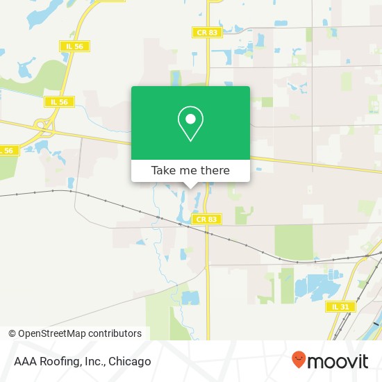 Mapa de AAA Roofing, Inc.