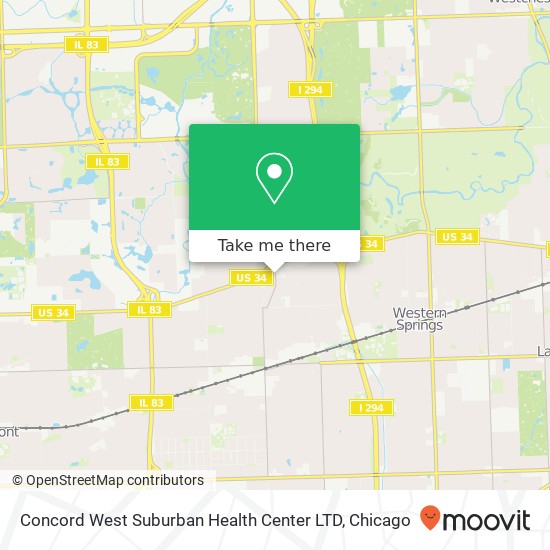 Mapa de Concord West Suburban Health Center LTD