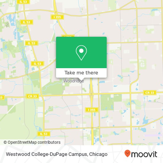 Mapa de Westwood College-DuPage Campus