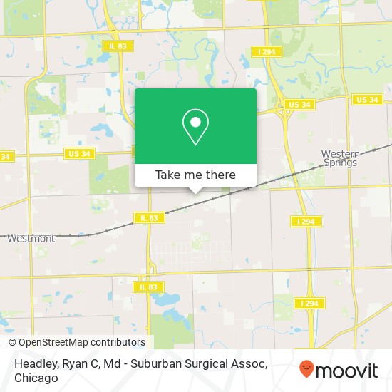 Mapa de Headley, Ryan C, Md - Suburban Surgical Assoc