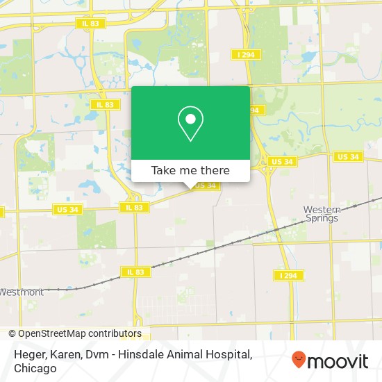 Mapa de Heger, Karen, Dvm - Hinsdale Animal Hospital