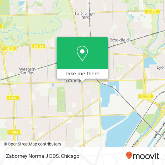 Zaborney Norma J DDS map