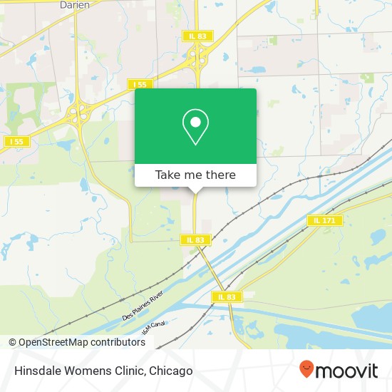 Hinsdale Womens Clinic map