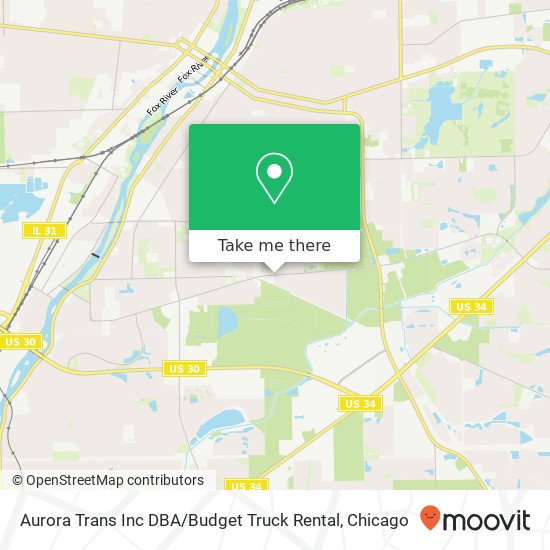 Aurora Trans Inc DBA / Budget Truck Rental map