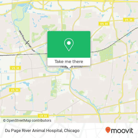 Du Page River Animal Hospital map