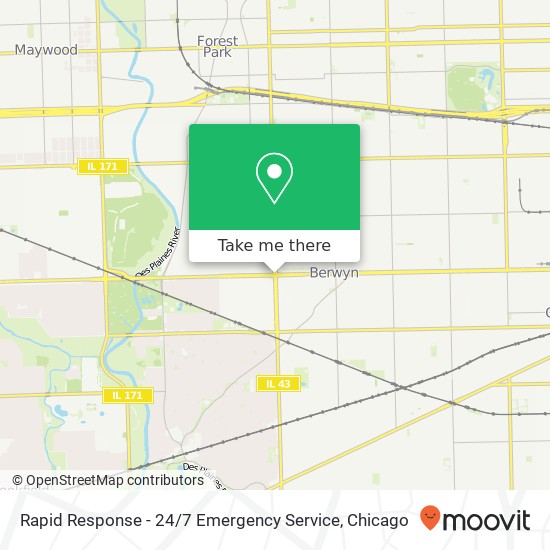 Mapa de Rapid Response - 24 / 7 Emergency Service