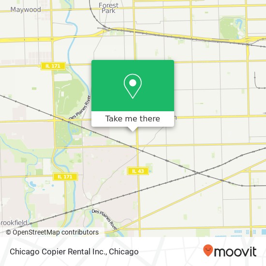 Chicago Copier Rental Inc. map