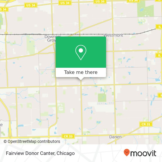 Fairview Donor Canter map