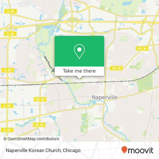 Mapa de Naperville Korean Church