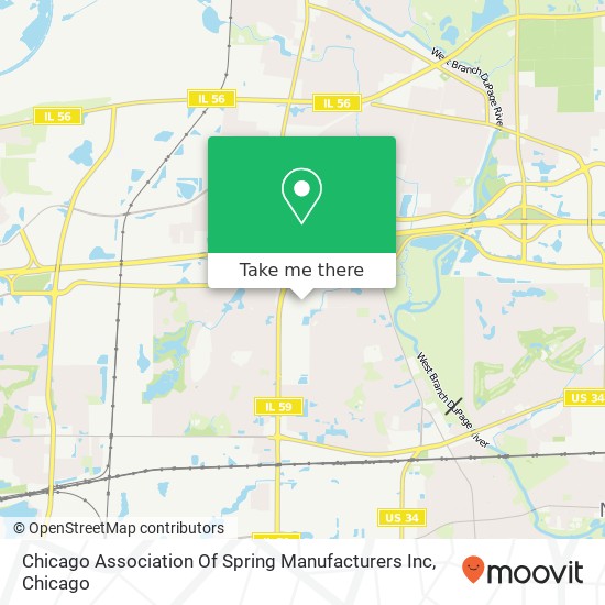 Chicago Association Of Spring Manufacturers Inc map