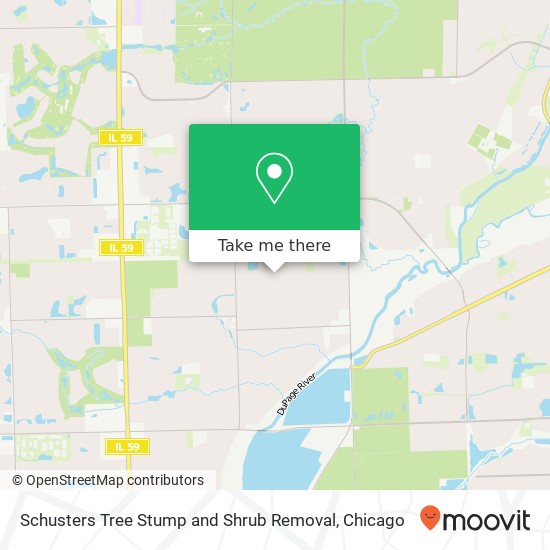 Schusters Tree Stump and Shrub Removal map