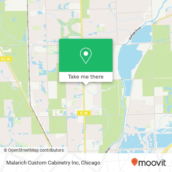 Malarich Custom Cabinetry Inc map