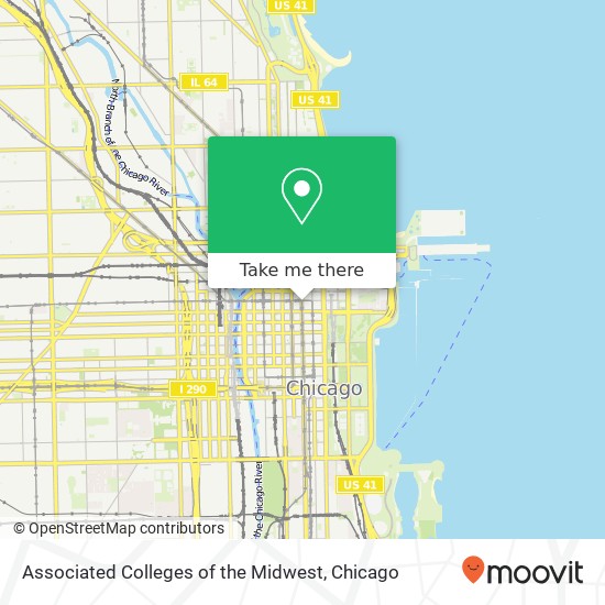 Mapa de Associated Colleges of the Midwest
