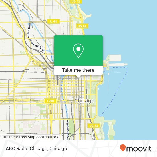 Mapa de ABC Radio Chicago