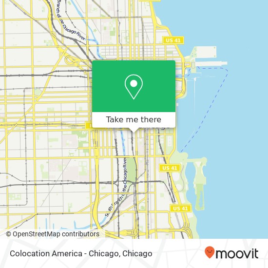 Mapa de Colocation America - Chicago