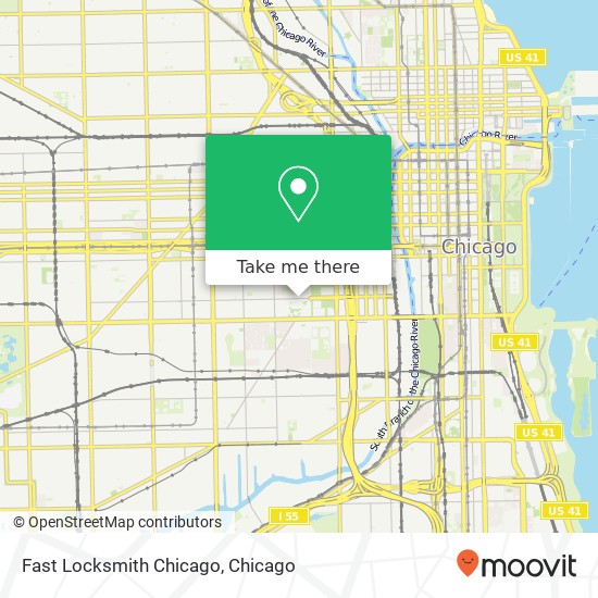 Mapa de Fast Locksmith Chicago