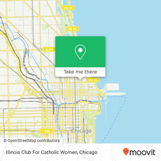 Mapa de Illinois Club For Catholic Women