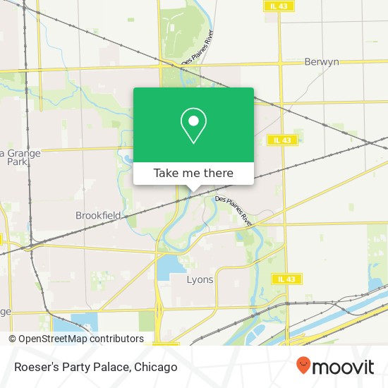 Roeser's Party Palace map