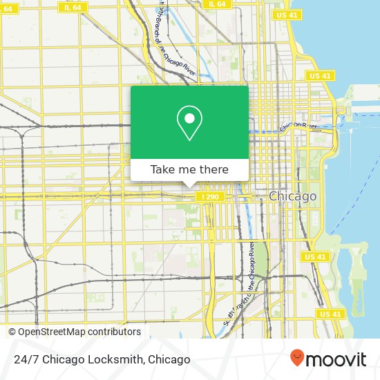 Mapa de 24/7 Chicago Locksmith