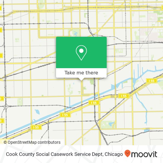 Cook County Social Casework Service Dept map