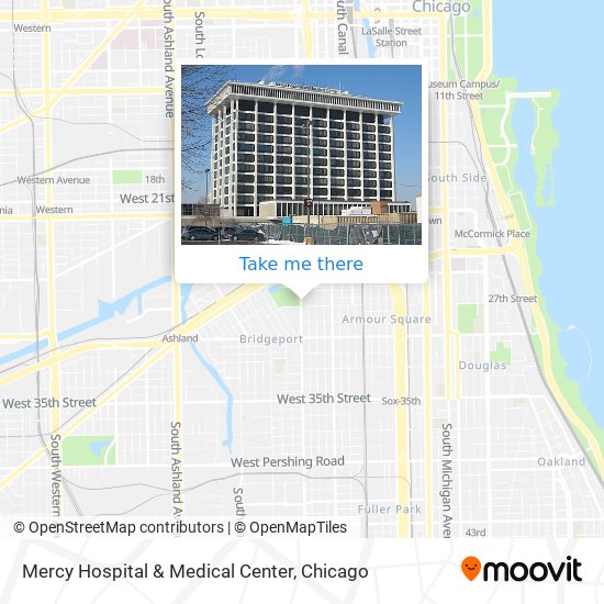 Mapa de Mercy Hospital & Medical Center
