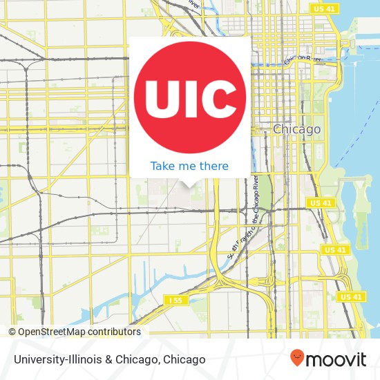 University-Illinois & Chicago map