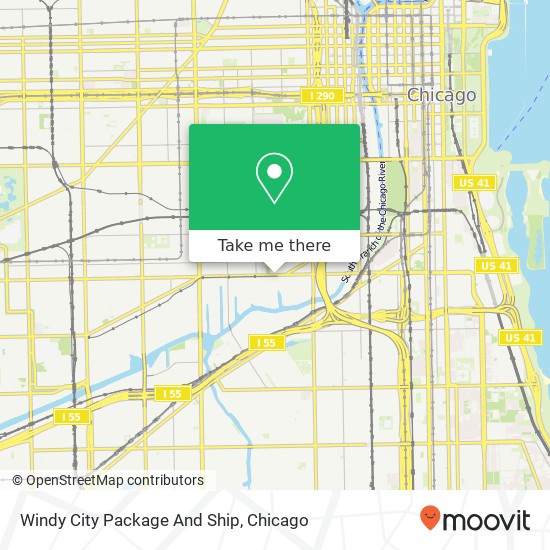 Windy City Package And Ship map