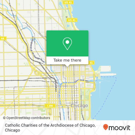 Mapa de Catholic Charities of the Archdiocese of Chicago