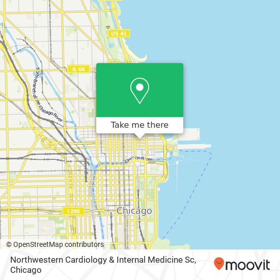 Mapa de Northwestern Cardiology & Internal Medicine Sc