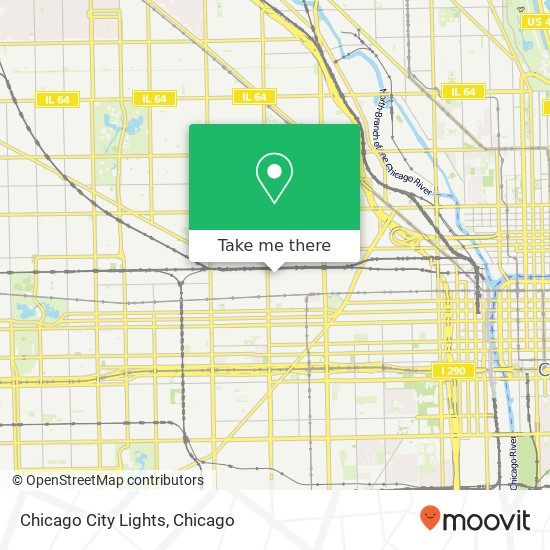 Chicago City Lights map