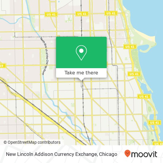 Mapa de New Lincoln Addison Currency Exchange