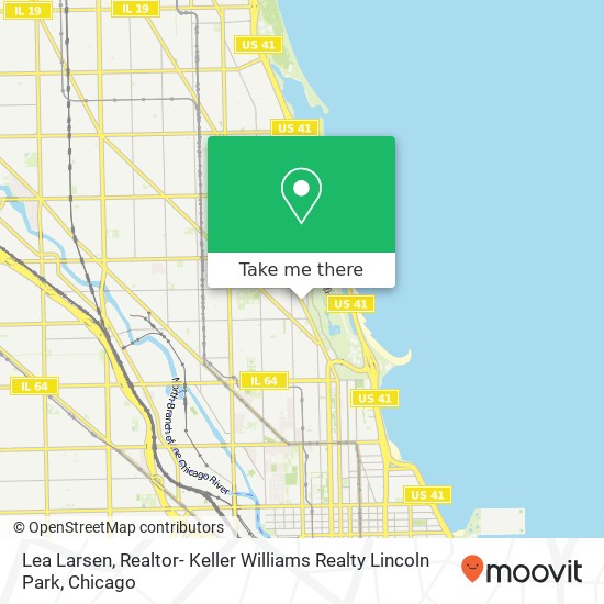 Mapa de Lea Larsen, Realtor- Keller Williams Realty Lincoln Park