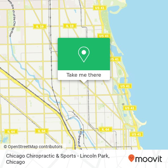 Mapa de Chicago Chiropractic & Sports - Lincoln Park
