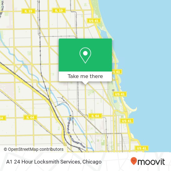 A1 24 Hour Locksmith Services map