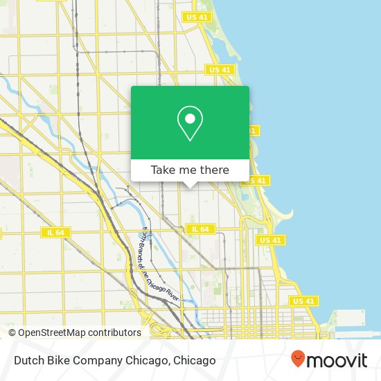 Mapa de Dutch Bike Company Chicago