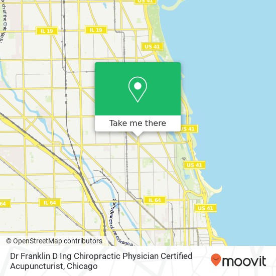 Mapa de Dr Franklin D Ing Chiropractic Physician Certified Acupuncturist