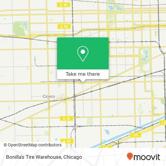Bonilla's Tire Warehouse map