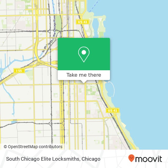 South Chicago Elite Locksmiths map