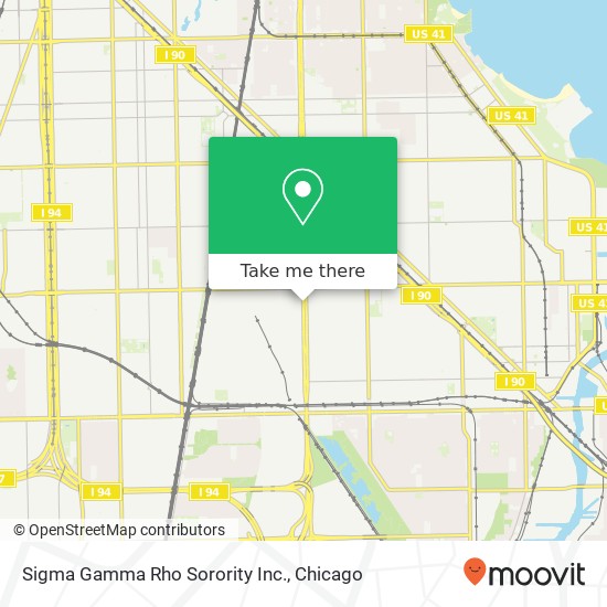 Sigma Gamma Rho Sorority Inc. map