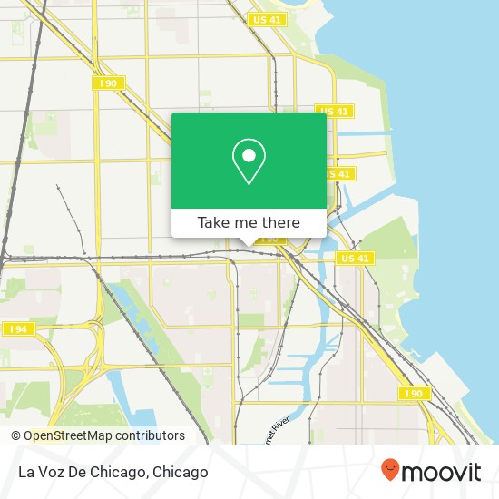 La Voz De Chicago map