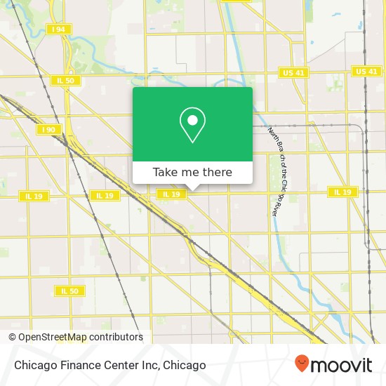 Mapa de Chicago Finance Center Inc