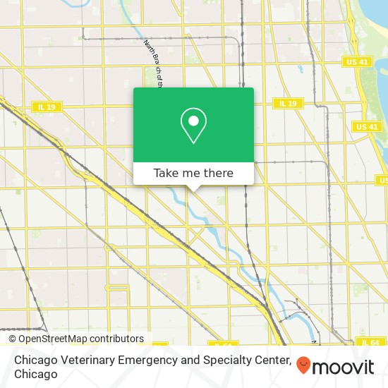 Mapa de Chicago Veterinary Emergency and Specialty Center
