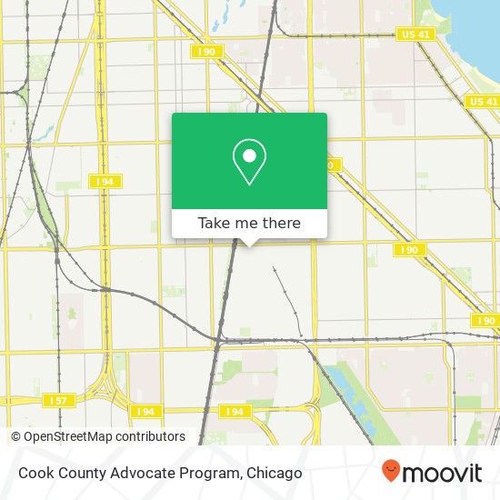 Mapa de Cook County Advocate Program