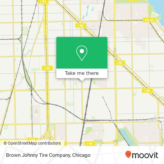 Brown Johnny Tire Company map