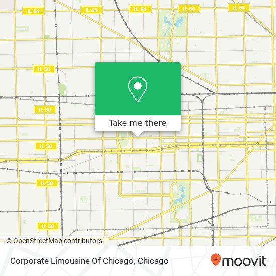 Corporate Limousine Of Chicago map