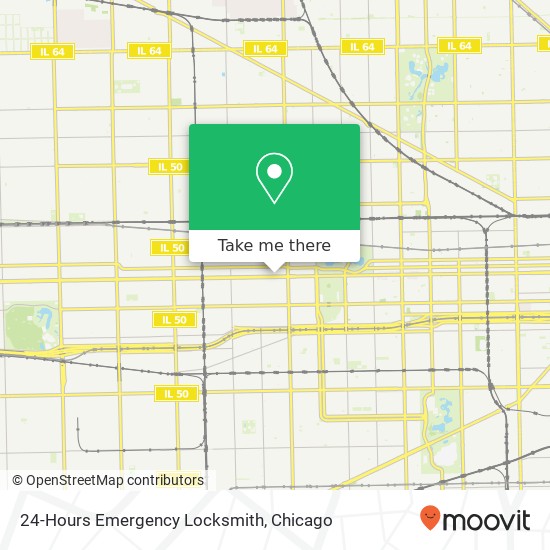 24-Hours Emergency Locksmith map