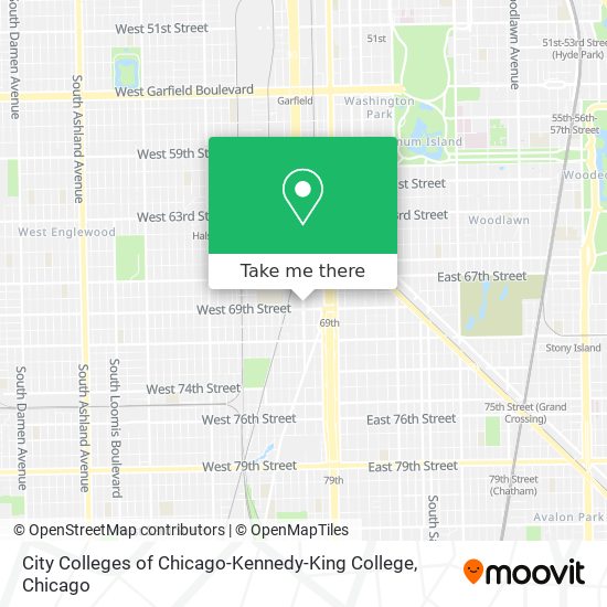 City Colleges of Chicago-Kennedy-King College map